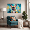 Adorable French Bulldog Living Room Demo