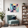 Adorable French Bulldog Living Room Demo