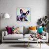 Adorable French Bulldog Living Room Demo