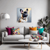 Adorable French Bulldog Living Room Demo