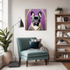 Adorable French Bulldog Living Room Demo