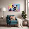 Adorable French Bulldog Living Room Demo