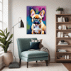 Adorable French Bulldog Living Room Demo