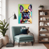 Adorable French Bulldog Living Room Demo