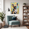 Adorable French Bulldog Living Room Demo