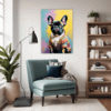 Adorable French Bulldog Living Room Demo