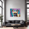 Adorable French Bulldog Living Room Demo