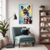 Adorable French Bulldog Living Room Demo