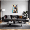 Adorable French Bulldog Living Room Demo