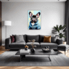 Adorable French Bulldog Living Room Demo
