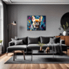 Adorable French Bulldog Living Room Demo