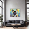 Adorable French Bulldog Living Room Demo