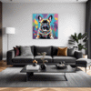 Adorable French Bulldog Living Room Demo