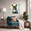 Adorable French Bulldog Living Room Demo