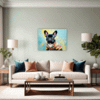 Adorable French Bulldog Living Room Demo