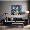 Adorable French Bulldog Living Room Demo