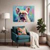 Adorable French Bulldog Living Room Demo