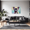 Adorable French Bulldog Living Room Demo