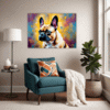 Adorable French Bulldog Living Room Demo