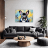 Adorable French Bulldog Living Room Demo