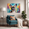 Adorable French Bulldog Living Room Demo