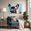 Adorable French Bulldog Living Room Demo