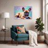 Adorable French Bulldog Living Room Demo