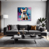 Adorable French Bulldog Living Room Demo