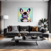 Adorable French Bulldog Living Room Demo