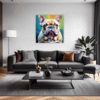 Adorable French Bulldog Living Room Demo
