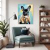 Adorable French Bulldog Living Room Demo