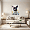Adorable French Bulldog Living Room Demo