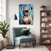 Adorable French Bulldog Living Room Demo