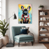 Adorable French Bulldog Living Room Demo