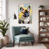 Adorable French Bulldog Living Room Demo