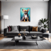 Adorable French Bulldog Living Room Demo