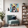 Adorable French Bulldog Living Room Demo
