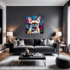 Adorable French Bulldog Living Room Demo