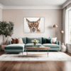 Alert Abyssinian Cat Living Room Demo