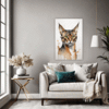 Alert Abyssinian Cat Living Room Demo
