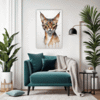 Alert Abyssinian Cat Living Room Demo