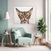 Alert Abyssinian Cat Living Room Demo