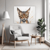 Alert Abyssinian Cat Living Room Demo