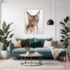 Alert Abyssinian Cat Living Room Demo