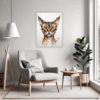 Alert Abyssinian Cat Living Room Demo