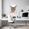 Alert Abyssinian Cat Office Demo