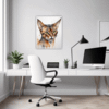 Alert Abyssinian Cat Office Demo