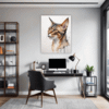Alert Abyssinian Cat Office Demo