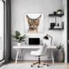 Alert Abyssinian Cat Office Demo