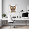Alert Abyssinian Cat Office Demo
